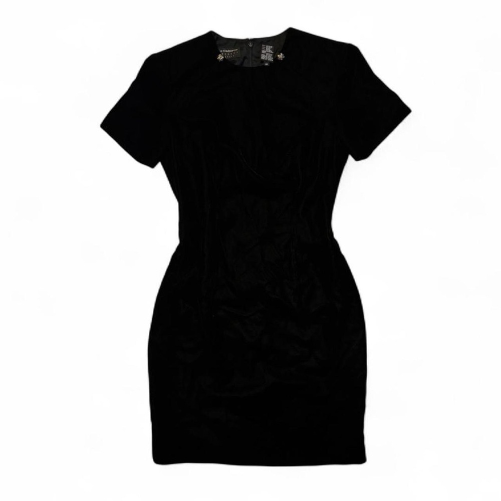 Liz Claiborne Black Velvet Cocktail Dress 2P